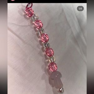 Crystal Mushroom keychain handmade